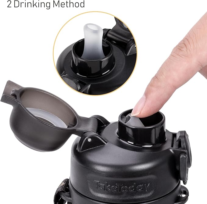 TakeToday Collapsible Water Bottles 20oz, Leak Proof, Foldable Silicone Travel - Image 8