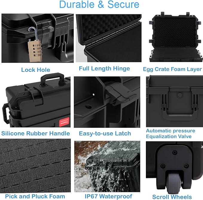 Waterproof Hard Case, Equipment Rolling Hard Case - Image 6