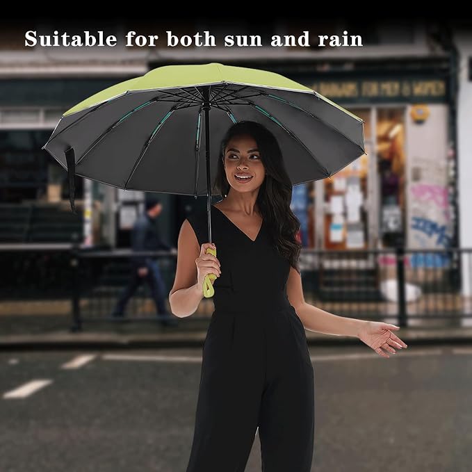 Large Double-Ribs Umbrella Automatic Folding Umbrella - Image 2