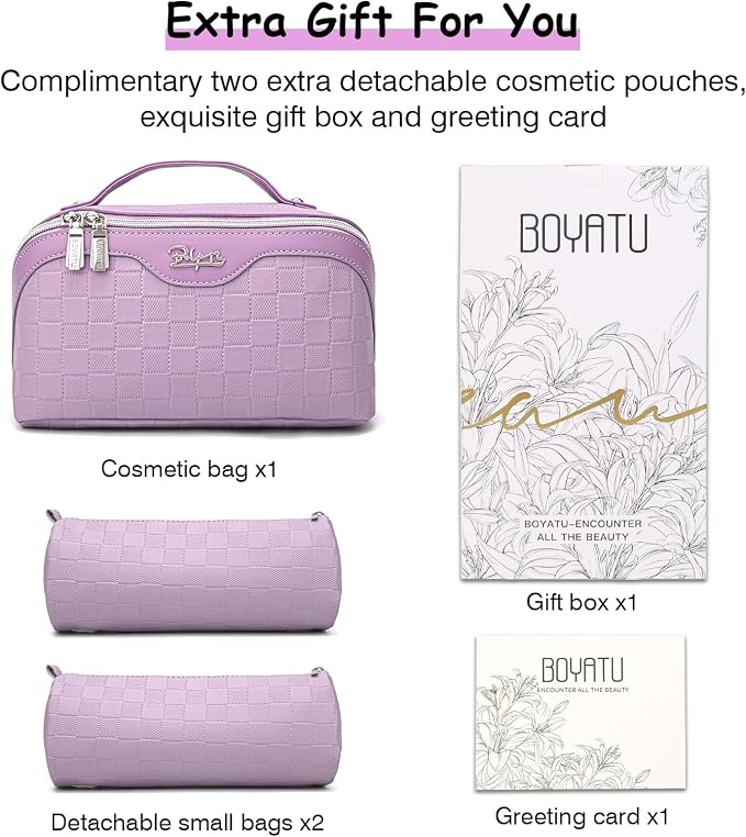Travel Makeup Bag Organizer Cosmetic Bag: 3 Pcs Set Make up Bags - Image 6