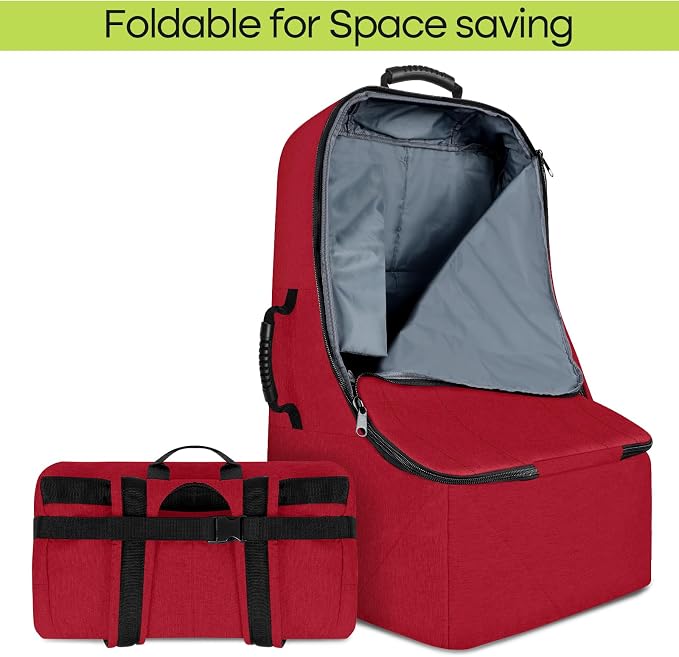 Padded Car Seat Travel Bag for Airplane, Heavy Duty Backpack for Air Travel - Image 4