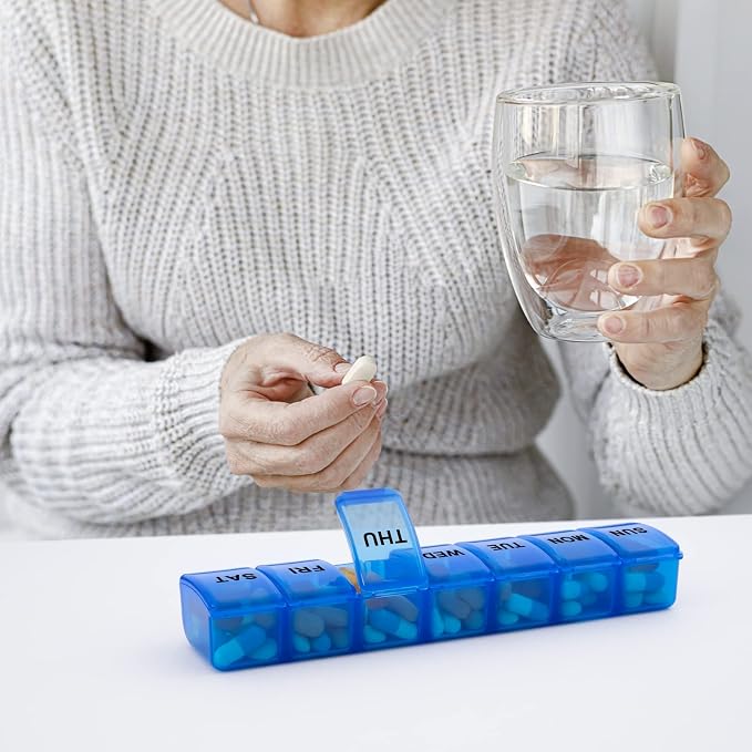 Small Pill Organizer 2 Times a Day, 2 Pack 7 Day Pill Box 1 Time a Day - Image 7