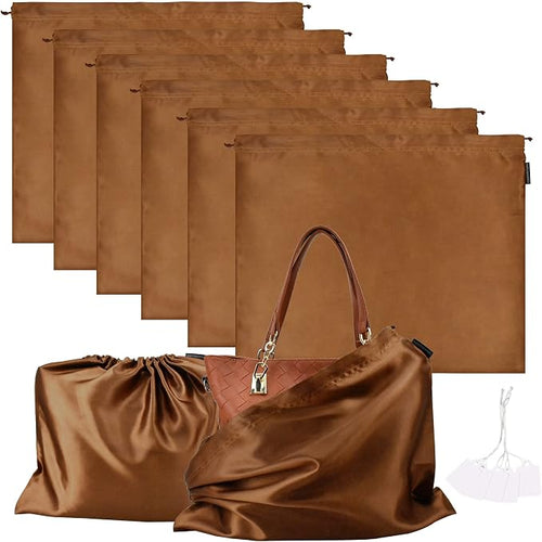 6 Pack Dust Bags for Handbags Silk Dust Cover Bag for Handbags Purses Shoes by GONGKANGYUAN