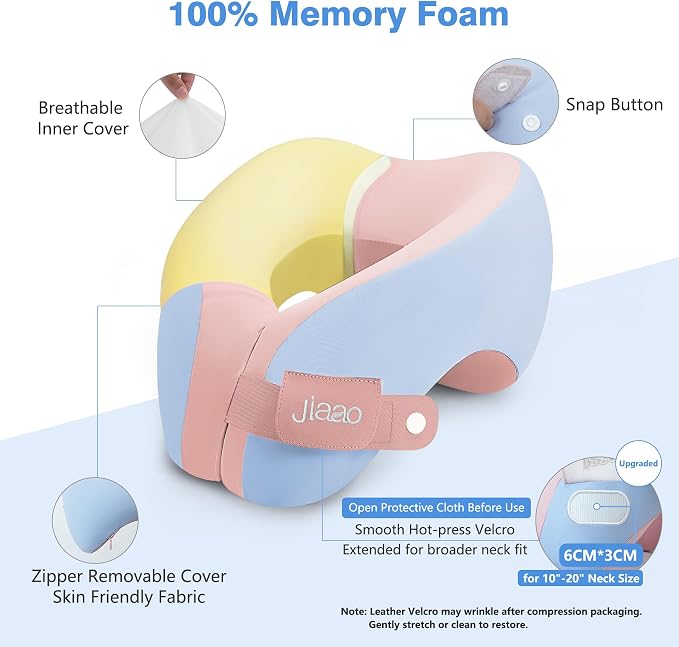 Travel Neck Pillow, Ergonomic Airplane Pillow - Image 6