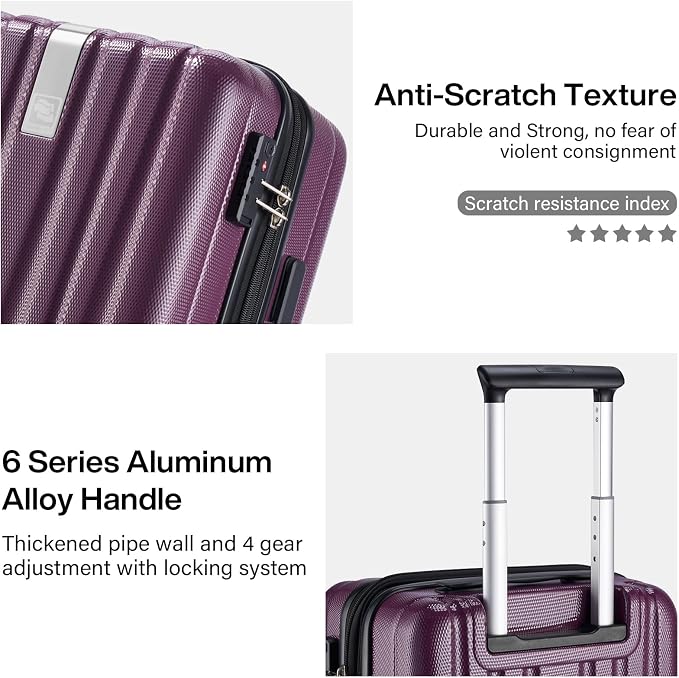 Hanke 20 Inch Expandable Carry on Luggage 22x14x9 Airline Approved Lightweight - Image 6