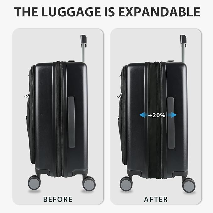 KROSER Hardside Expandable Carry On Luggage 22x14x9 Airline Approved - Image 5