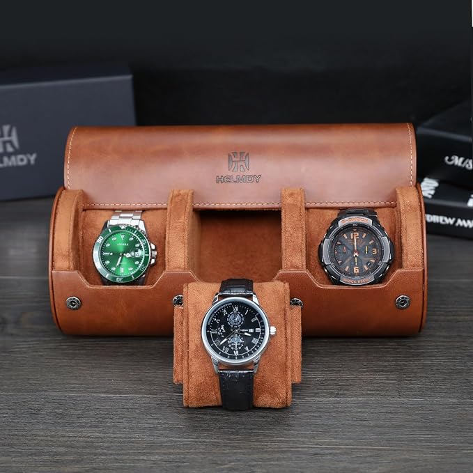 Watch Roll Travel Case for Men and Women: 3 Watch Travel Roll - Image 4