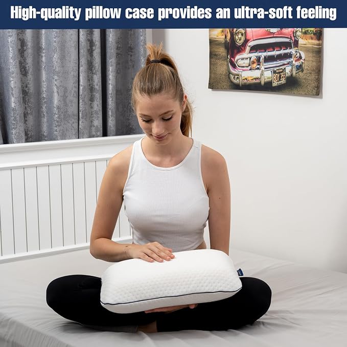 Travel & Camping Comfortable Memory Foam Pillow – Easy to Carry Portable Bag – - Image 3