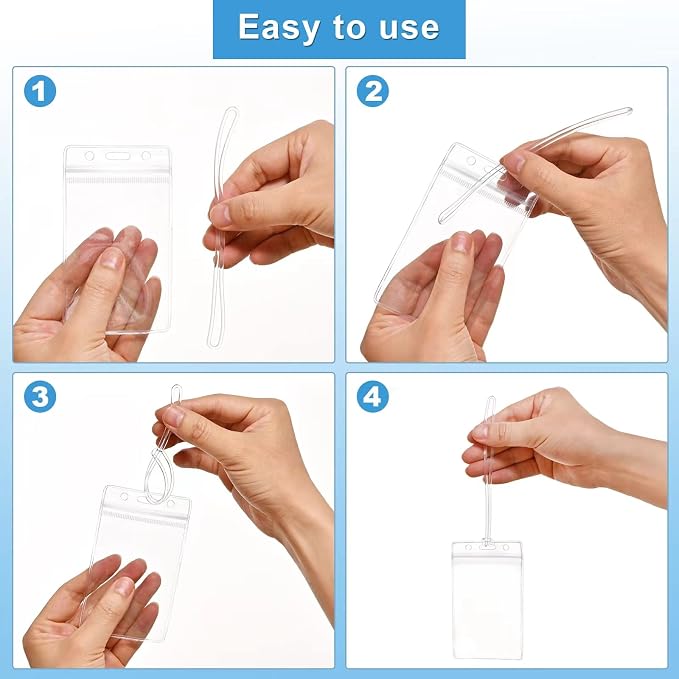 50 Pcs Clear Luggage Tags Bag Tags Holder Identification ID Card Badge Holder - Image 2