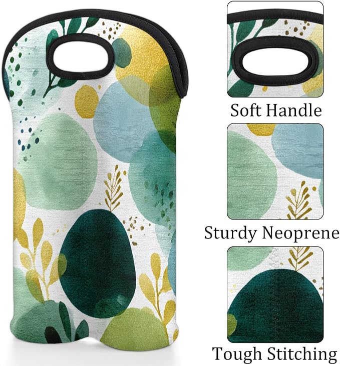 Neoprene Wine Tote, Bottle Carrier Gag Insulating Neoprene Thicker, Insulated - Image 3
