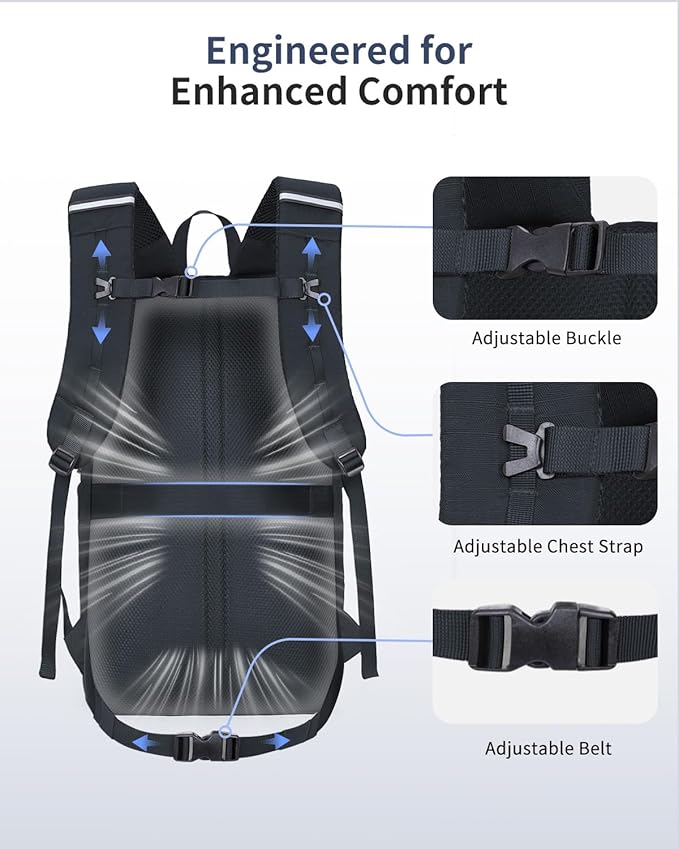 ECOHUB Hiking Backpack 30L Travel Backpack Lightweight Casual Daypack Water - Image 2