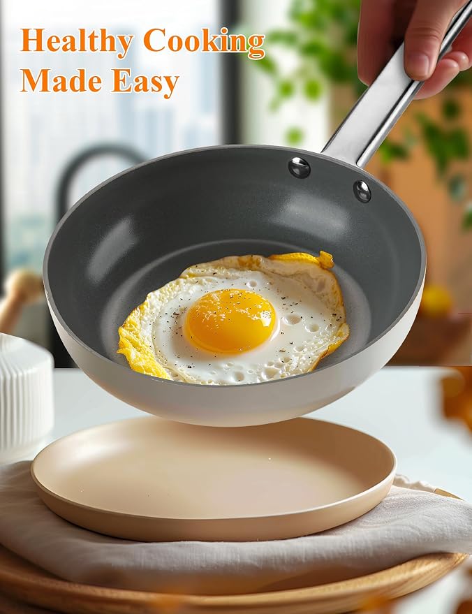 ChefRobot Nonstick Ceramic Cookware Set Healthy Pots And Pans Set Induction - Image 3