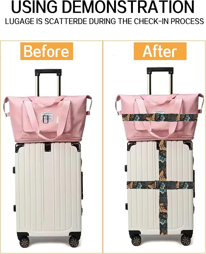 Luggage Straps for Suitcases, Adjustable Travel Belt, Durable Wide Luggage Strap - Image 4