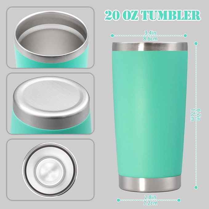 20 oz Tumbler with lid Double Wall Vacuum Insulated Tumblers Stainless Steel - Image 5