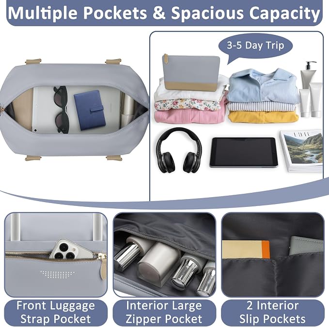 Travel Duffle Bag for Women, Weekender Bags, Hospital Bag for Labor Delivery - Image 4