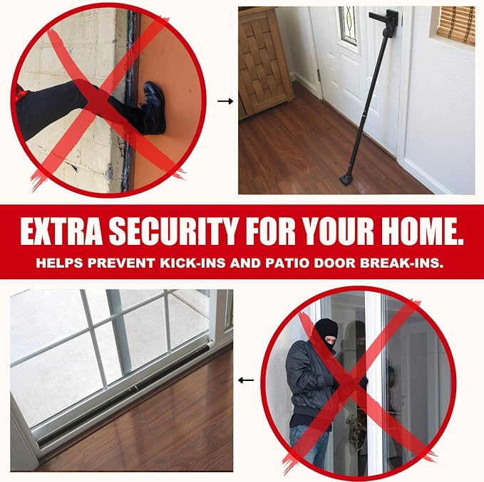 SECURITYMAN 2-in-1 Door Security Bar & Sliding Patio Door Security Bar via - Image 7