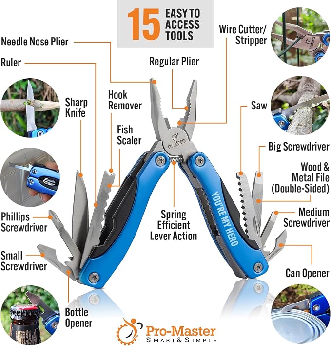 YOU ARE MY HERO Multitool 15-in-1 | Practical Gift - Image 2