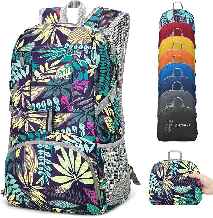 ZOMAKE Lightweight Packable Backpack 35L, Light Foldable Backpacks Water by ZOMAKE