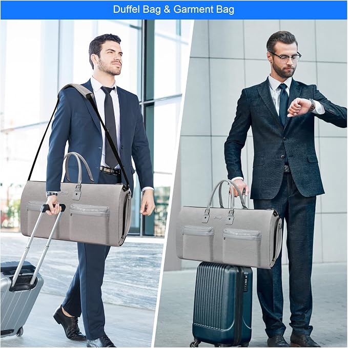 Convertible Garment Bag with Toiletry Bag, Modoker Carry on Garment Duffel Bag - Image 6