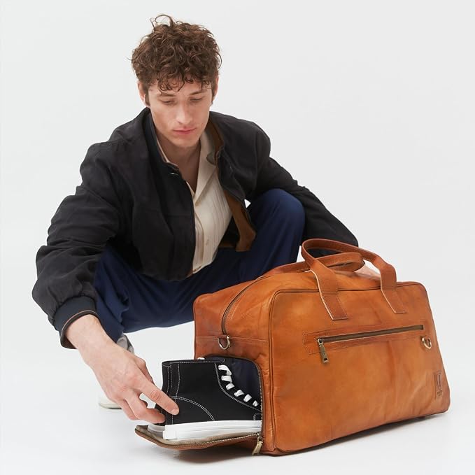 Berliner Bags Vintage Genuine Leather Duffle Austin XL - Image 6
