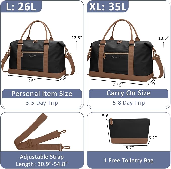 Travel Duffle Bag for Women, Weekender Bags, Hospital Bag for Labor Delivery - Image 2