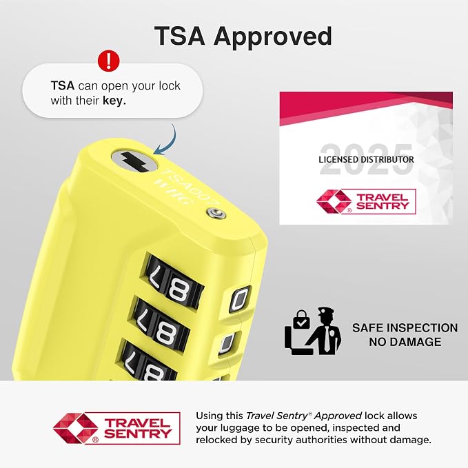 Puroma 2 Pack TSA Approved Luggage Lock, 4 Digit Combination Travel Locks - Image 2