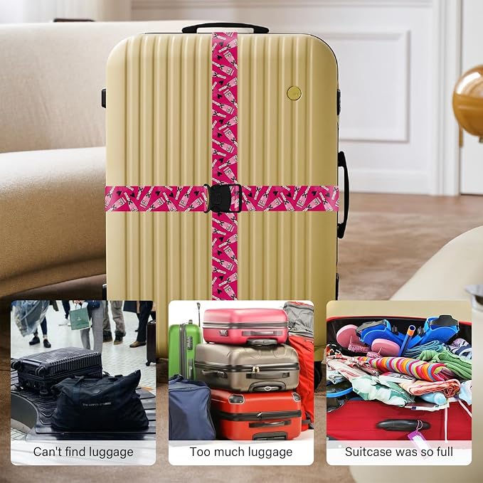 2 Pack Luggage Straps for Suitcases, Adjustable Travel Belt - Image 7
