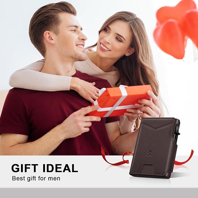 Wallet for Men Wallet with Slim Pop Up Card Holder 9-13 Cards, Bifold - Image 8