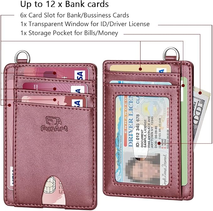 FurArt Slim Minimalist Wallet, Front Pocket Wallets, RFID Blocking, Credit Card - Image 6