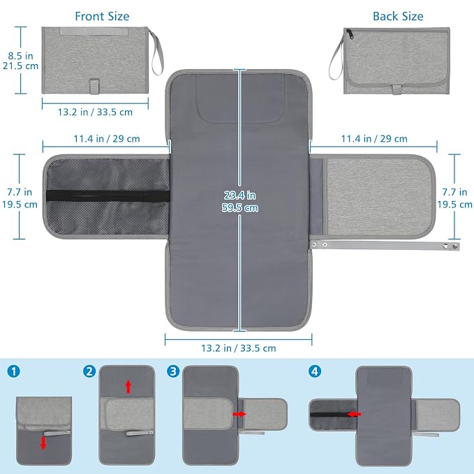 Accmor Portable Diaper Changing Pad, Waterproof Baby Changing Mat, Baby Diaper - Image 6