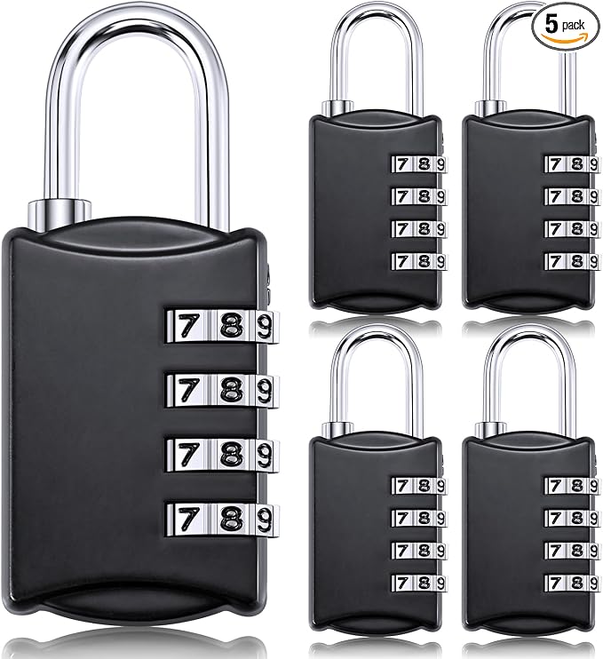 Moxweyeni 5 Pcs 4 Digit Combination Lock Small Combo Luggage Number Locks by Moxweyeni