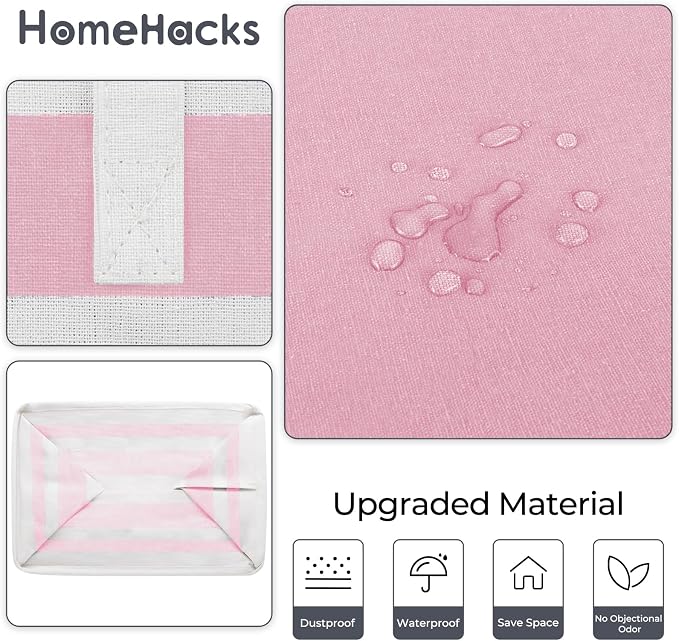 HomeHacks 2 Pack Large Laundry Baskets, Waterproof, Freestanding Laundry Hampers - Image 5