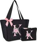 Vavabox Tote Bag, A-Z Initial Monogrammed Waterproof Tote Bag, Bridesmaid Gifts by Vavabox