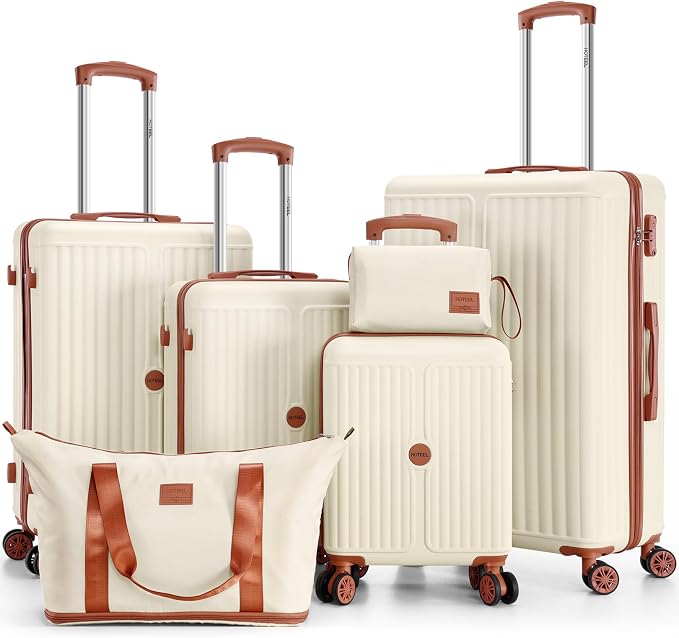 Hoteel Luggage 6-piece Set, 360° Universal Suitcases by HOTEEL