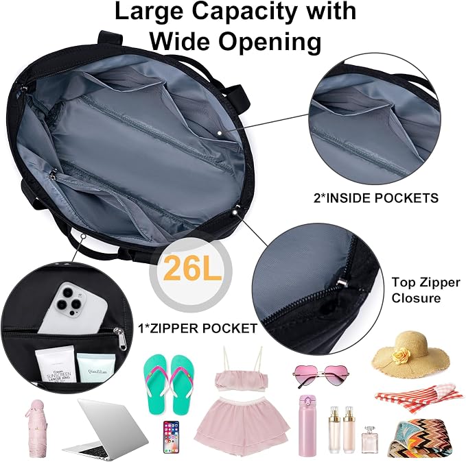LEDAOU Beach Bags for Women, Beach Bags Waterproof Sandproof, Packable Beach - Image 7