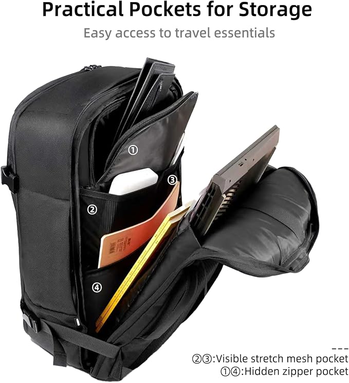 GHERSON Travel Laptop Backpack, TSA Friendly Flight Approved Carry-on Luggage - Image 3