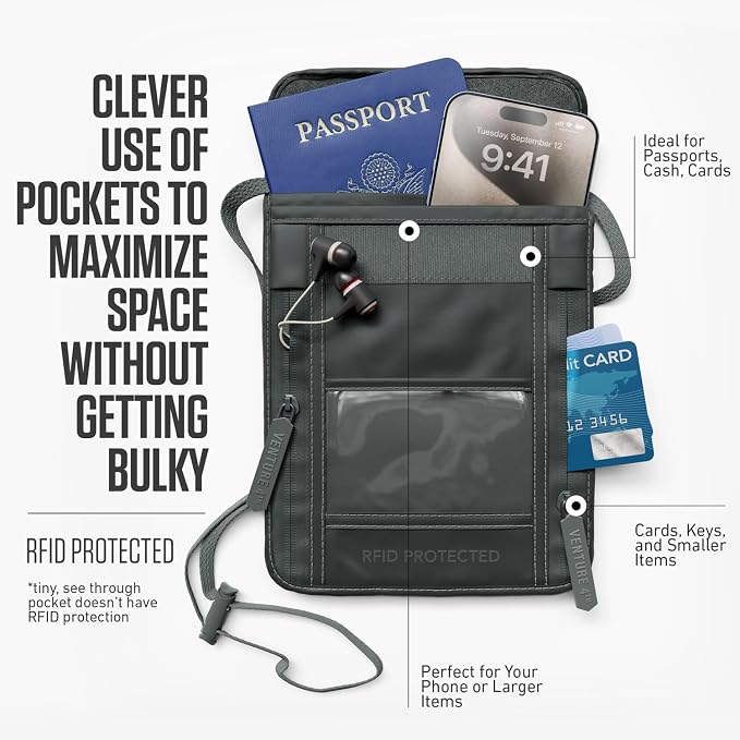 VENTURE 4TH Passport Holder Neck Wallet - Image 2