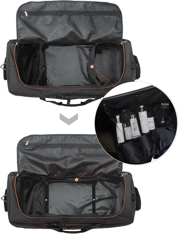 CONTAIL 32”110L Expandable 140L Rolling Duffle Bag - Image 3