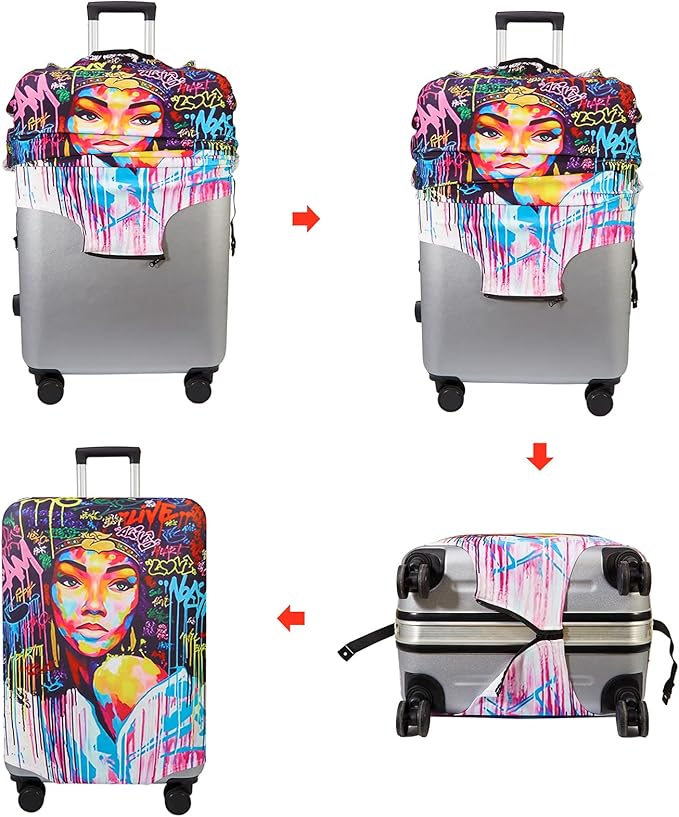 WUJIAONIAO Travel Luggage Cover Baggage Suitcase Cover Protector Skins 18-32 - Image 4