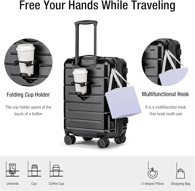 KYME Carry On Luggage 22x14x9 Airline Approved Expandable - Image 3