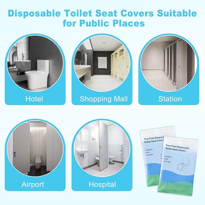 100 Packs Tear-Free Toilet Seat Covers Disposable - Image 8