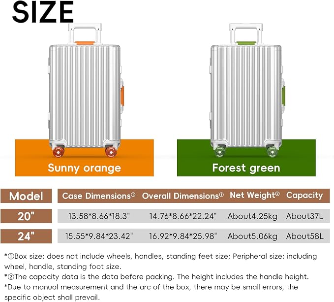 ROAMING 20 Inch Carry-On Luggage Durable All Aluminum Hardshell Suitcase - Image 9