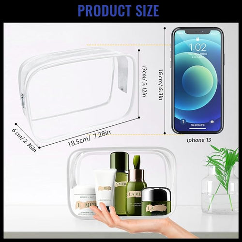 16 Pieces Clear Makeup Bags Bulk, TSA Approved Toiletry Bag - Image 2