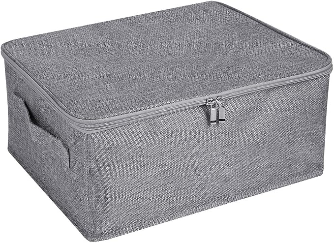 ANMINY Storage Bins with Zipper Lids 13 Qt Lidded Fabric Storage Boxes Baskets by ANMINY