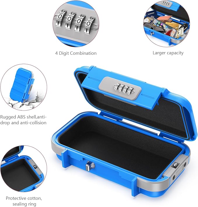 LOFICOPER Portable Safe Box, Portable Security Case, Waterproof Combination - Image 4
