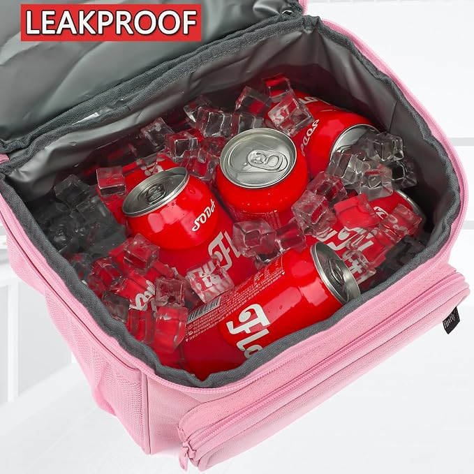 FlowFly Double Layer Cooler Insulated Lunch Bag Adult Lunch Box Large Tote Bag - Image 4