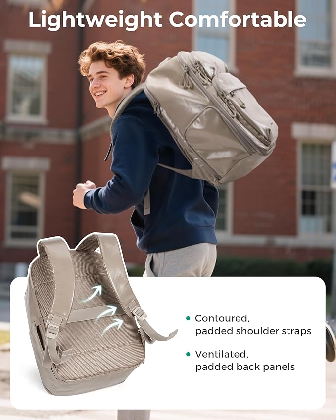 BAGSMART 30L Travel Backpack, 15.6 Inch Carry On Backpack Flight Approved - Image 7
