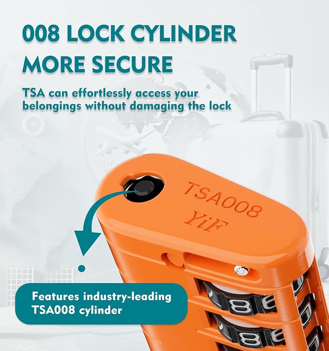 ANVIL TSA Approved Luggage Locks – High Security TSA008 Combination Travel Locks - Image 2