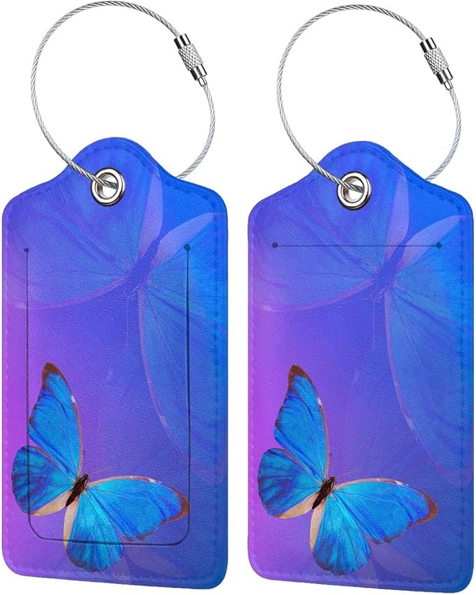 Blue and Purple Luggage Tags by SNAPMADE