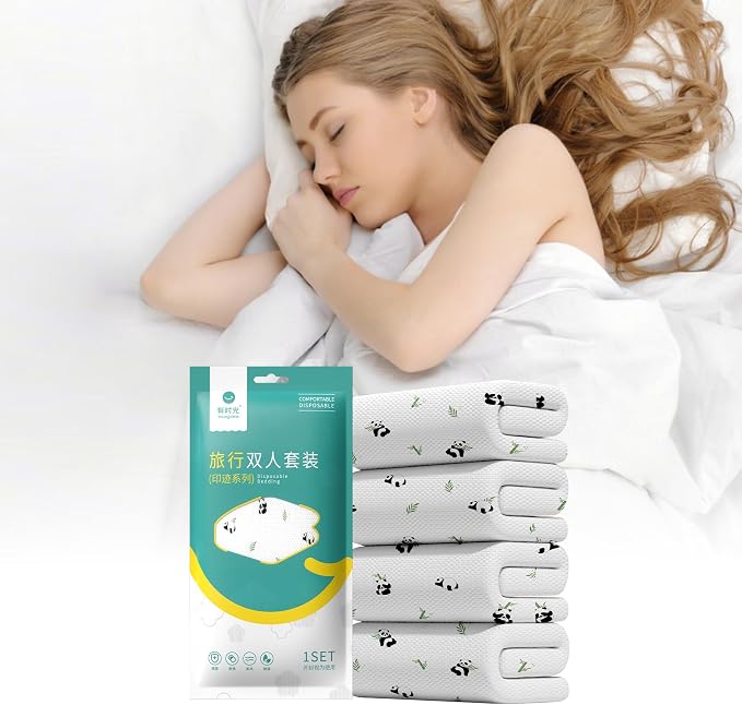 YOUNGTIME Disposable Bed Sheets, Quilt Cover and Pillow case Set by YOUNGTIME